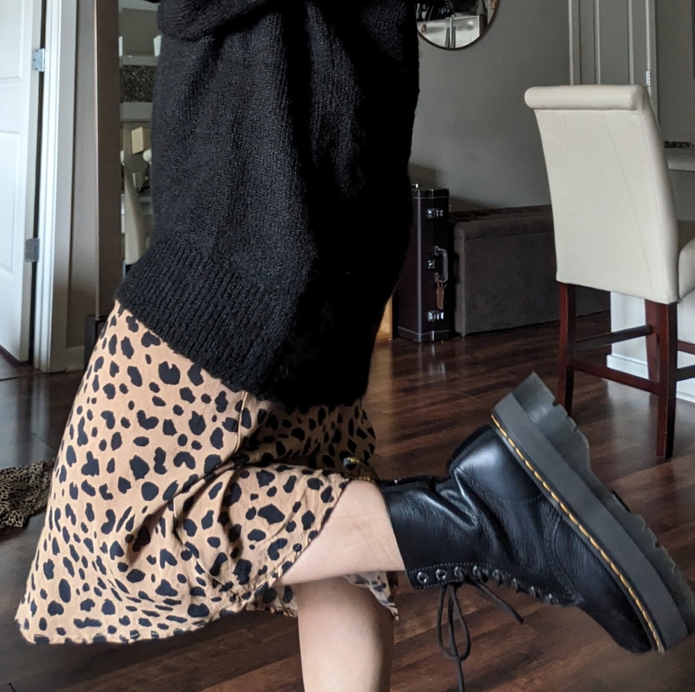 Slip silk skirt in animal print - Picture 7 of 8